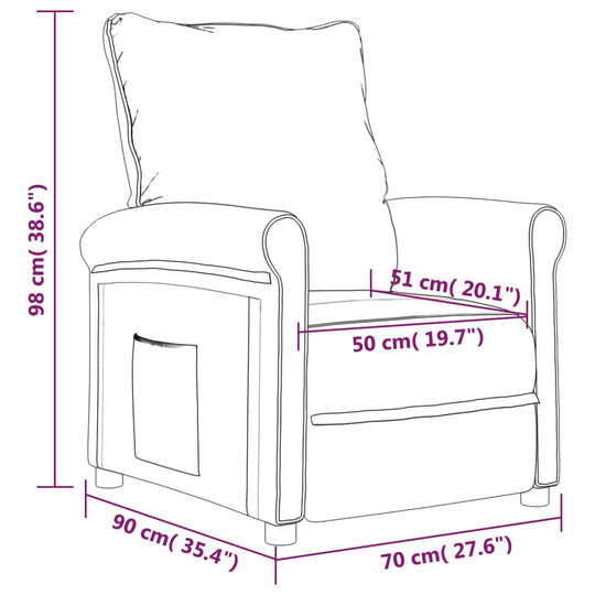 Recliner Chair Dark  Fabric