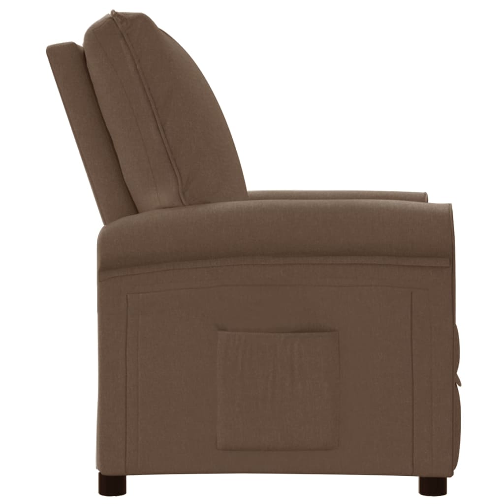 Fabric Recliner Chair Black – Comfortable Seating UAE in a side view position, showcasing its manual reclining function.