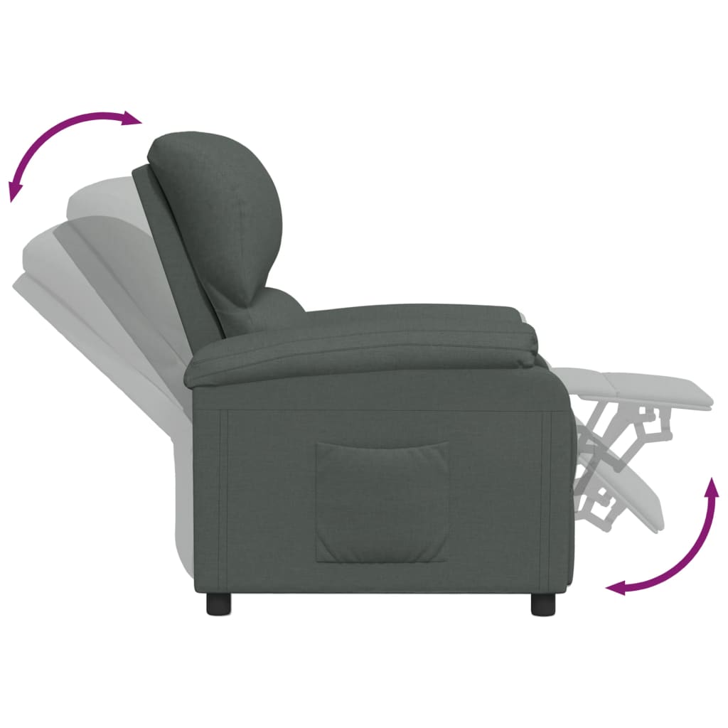 Recliner Chair Dark  Fabric