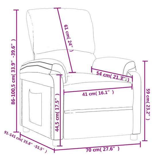 Recliner Chair Dark  Fabric