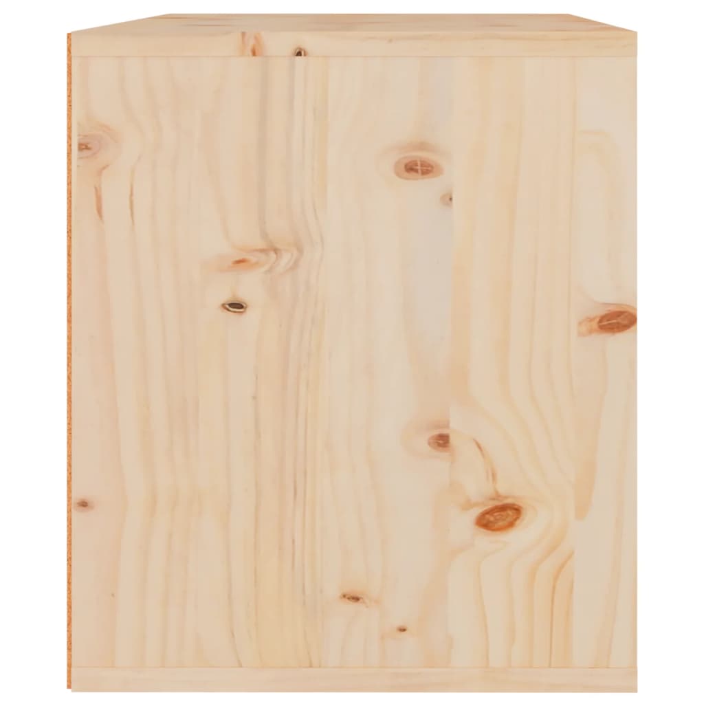 Solid wood pine cabinet with natural grain design, ideal for stylish furniture arrangements in any room.