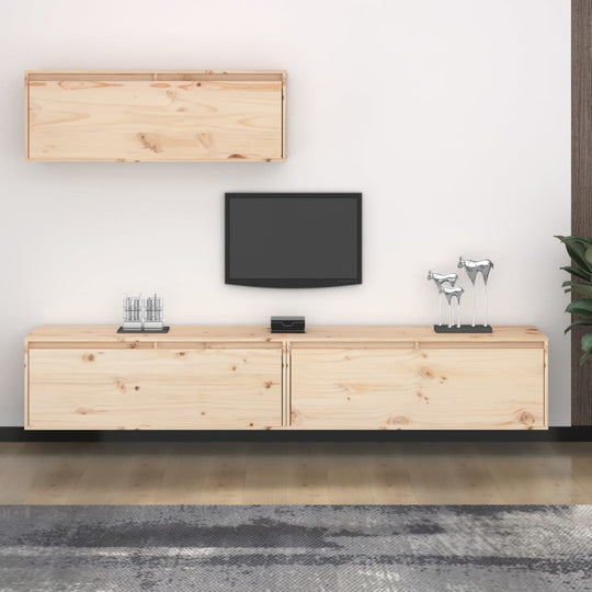 Classic solid wood pine TV cabinets, stylish wall units for decor and storage, perfect for modern living spaces.