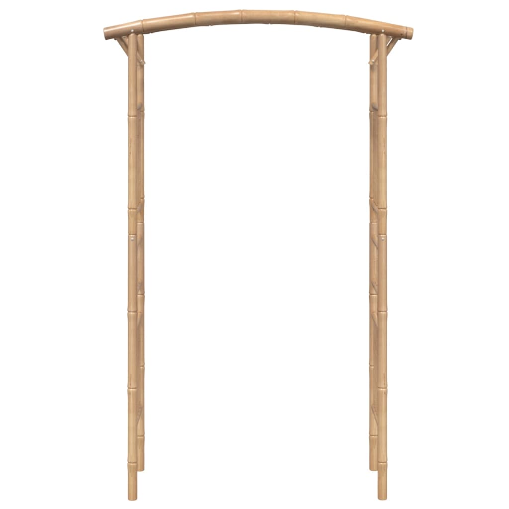 Bamboo rose arch, 118x40x187 cm, weather-resistant garden feature for climbing plants, enhances patios and gardens.