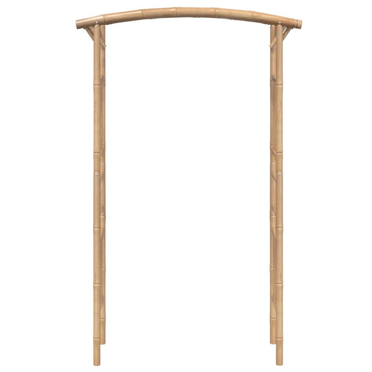 Bamboo rose arch, 118x40x187 cm, weather-resistant garden feature for climbing plants, enhances patios and gardens.