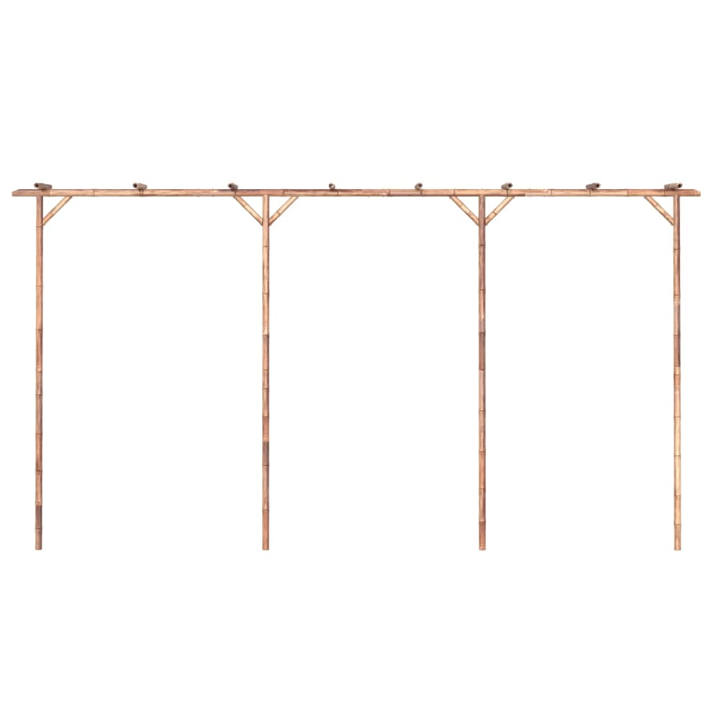 Pergola Bamboo 385x40x205 cm durable weather-resistant garden arbour for patio and climbing plants