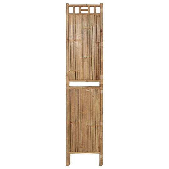 4-panel bamboo room divider, stylish and versatile for outdoor furniture, weather-resistant and easy to clean.