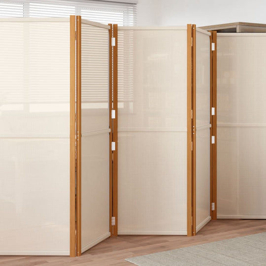 room partition 5-Panel Room Divider  White 350x180 cm