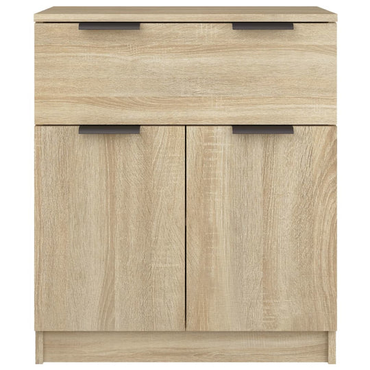 Sideboard in Sonoma Oak finish with one drawer and two doors, made from engineered wood, modern design for ample storage.