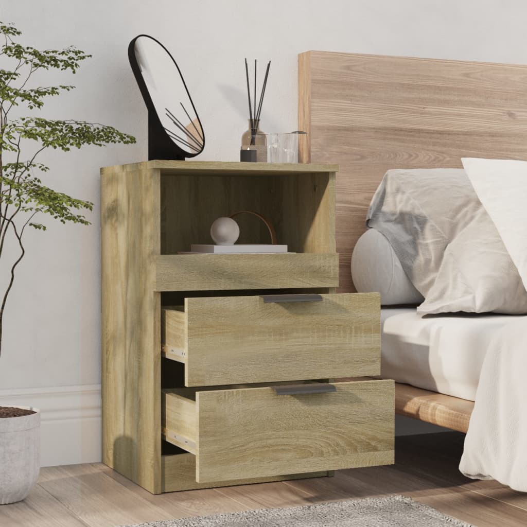 Bedside Cabinet Sonoma Oak Engineered Wood