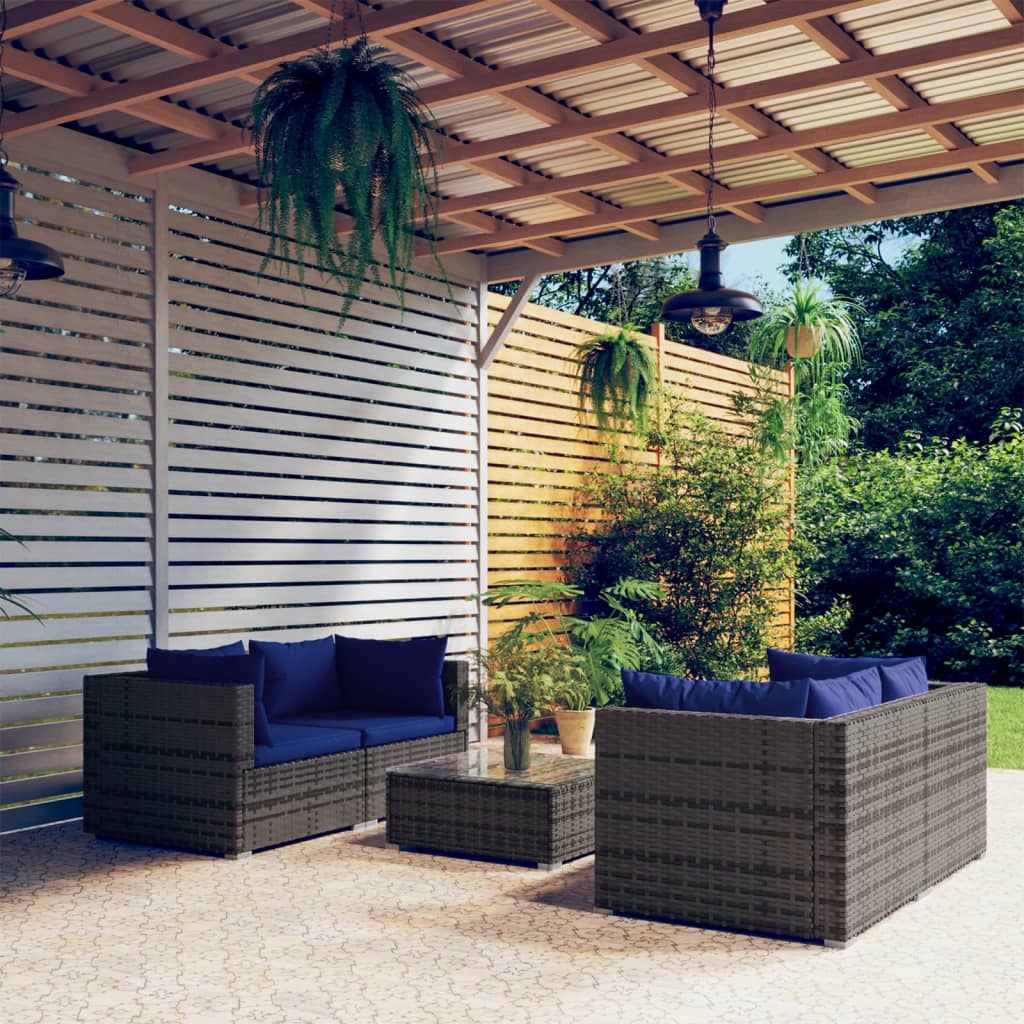 8 Piece Garden Lounge Set with Cushions Poly Rattan , Furniture -> Outdoor Furniture -> Outdoor Furniture Sets , black,Chairs -,Decor -,Durable,eligant,Furniture -,Home & Garden -,Home Decor,Modern Design,new-305021,Outdoor Chairs,Outdoor Furniture -,Outd