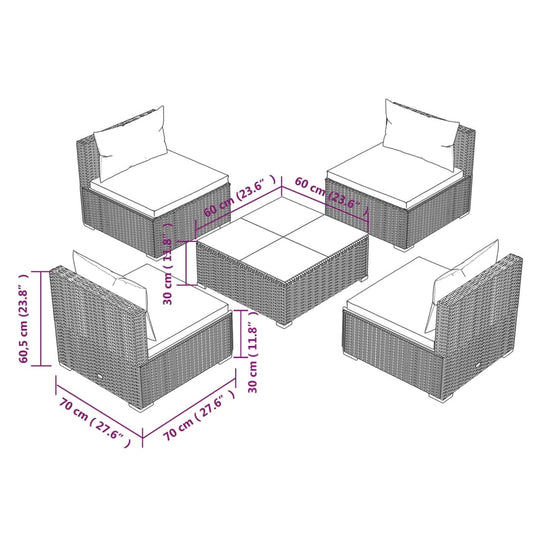 8 Piece Garden Lounge Set with Cushions Poly Rattan , Furniture -> Outdoor Furniture -> Outdoor Furniture Sets , Durable,eligant,Furniture -,Home & Garden -,Modern Design,new-305021,Outdoor Furniture -,Outdoor Furniture Sets