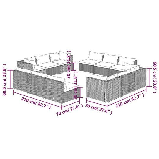 8 Piece Garden Lounge Set with Cushions Poly Rattan , Furniture -> Outdoor Furniture -> Outdoor Furniture Sets , black,Chairs -,Durable,eligant,Furniture -,Home & Garden -,Home Decor,Modern Design,new-305021,Outdoor Furniture -,Outdoor Furniture Sets,Outd