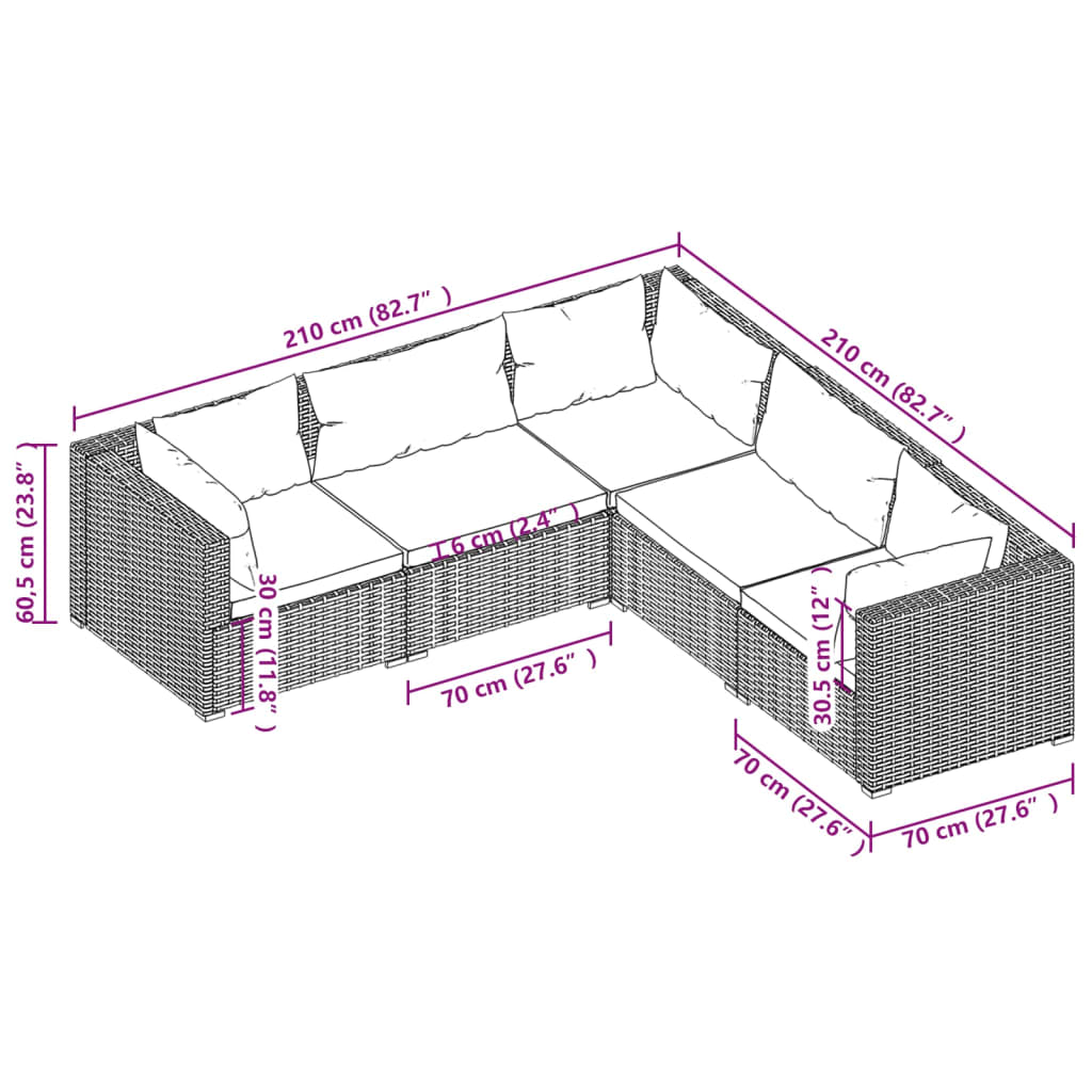 8 Piece Garden Lounge Set with Cushions Poly Rattan , Furniture -> Outdoor Furniture -> Outdoor Furniture Sets , Chairs -,Decor -,Durable,eligant,Furniture -,Home & Garden -,Home Decor,Modern Design,new-305021,Outdoor Chairs,Outdoor Furniture -,Outdoor Fu