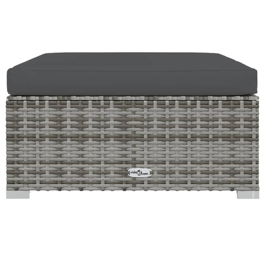 6 Piece Garden Lounge Set with Cushions Poly Rattan modular seat detail