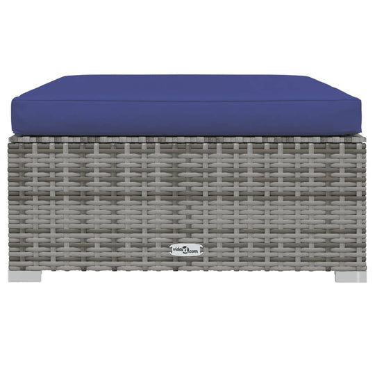 7 Piece Garden Lounge Set with Cushions Poly Rattan