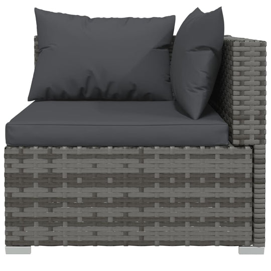 9 Piece Garden Lounge Set with Cushions Poly Rattan