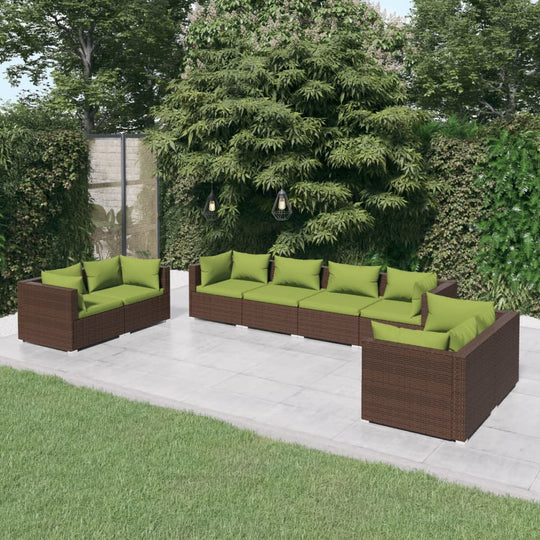 8 Piece Garden Lounge Set with Cushions Poly Rattan , Furniture -> Outdoor Furniture -> Outdoor Furniture Sets , Chairs -,Decor -,Durable,eligant,Furniture -,Home & Garden -,Home Decor,Modern Design,new-305021,Outdoor Chairs,Outdoor Furniture -,Outdoor Fu