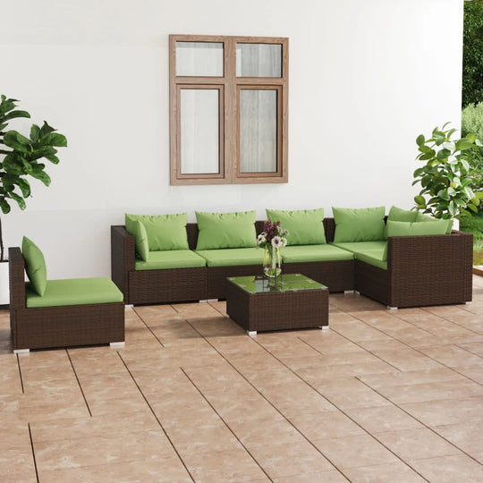 6 Piece Garden Lounge Set with Cushions Poly Rattan , Furniture -> Outdoor Furniture -> Outdoor Furniture Sets , Chairs -,Durable,eligant,Furniture -,Home & Garden -,Home Decor,Modern Design,new-305021,Outdoor Furniture -,Outdoor Furniture Sets,Outdoor Se