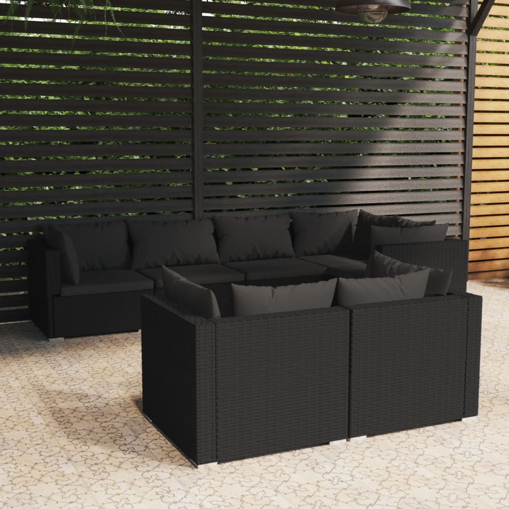 7 Piece Garden Lounge Set with Cushions Poly Rattan , Furniture -> Outdoor Furniture -> Outdoor Furniture Sets , Chairs -,Durable,eligant,Furniture -,Home & Garden -,Home Decor,Modern Design,new-305021,Outdoor Furniture -,Outdoor Furniture Sets,Outdoor Se