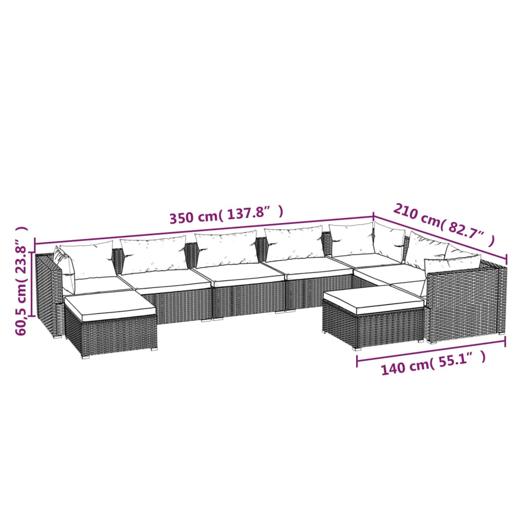 12 Piece Garden Lounge Set with Cushions Poly Rattan , Furniture -> Outdoor Furniture -> Outdoor Furniture Sets , Chairs -,Decor -,Durable,eligant,Furniture -,Home & Garden -,Home Decor,Modern Design,new-305021,Outdoor Furniture -,Outdoor Furniture Sets,O