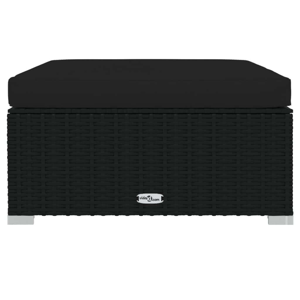 11 Piece Garden Lounge Set with Cushions Poly Rattan