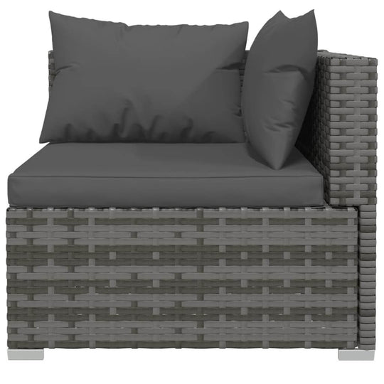 9 Piece Garden Lounge Set with Cushions Poly Rattan