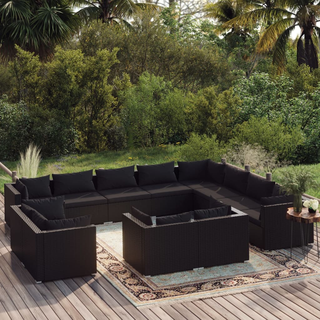 12 Piece Garden Lounge Set with Cushions Poly Rattan , Furniture -> Outdoor Furniture -> Outdoor Furniture Sets , Decor -,Durable,eligant,Furniture -,Home & Garden -,Home Decor,Modern Design,new-305021,Outdoor Chairs,Outdoor Furniture -,Outdoor Furniture