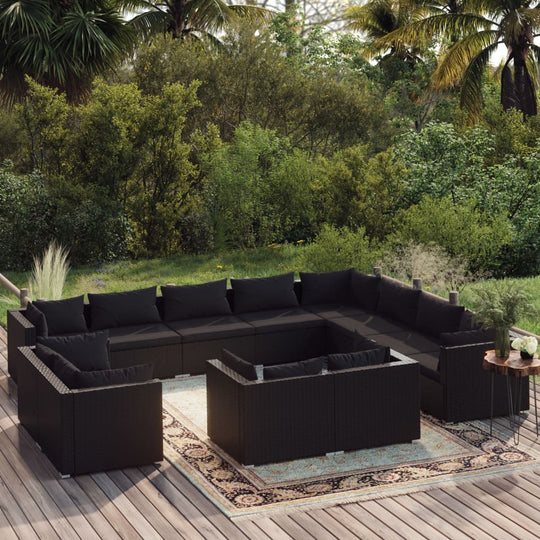 12 Piece Garden Lounge Set with Cushions Poly Rattan , Furniture -> Outdoor Furniture -> Outdoor Furniture Sets , Decor -,Durable,eligant,Furniture -,Home & Garden -,Home Decor,Modern Design,new-305021,Outdoor Chairs,Outdoor Furniture -,Outdoor Furniture