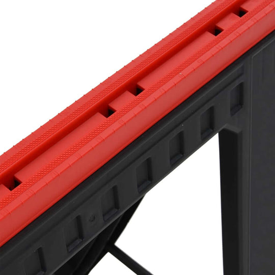 Foldable Work Trestles 2 pcs and Red Polypropylene 350 kg close-up showing sturdy construction and practical design.