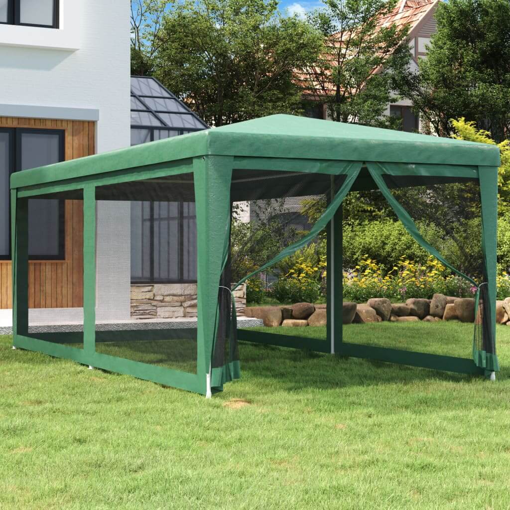 3x6 party tent Green Party Tent with 6 Mesh Sidewalls