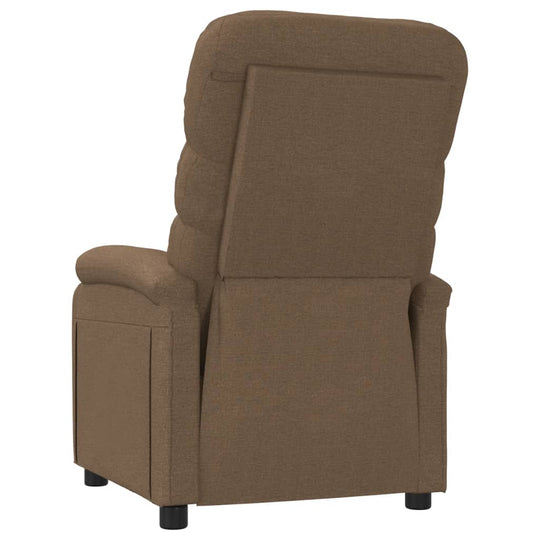 Fabric Recliner Chair – Comfortable Seating UAE, showing the back view of a stylish brown recliner.