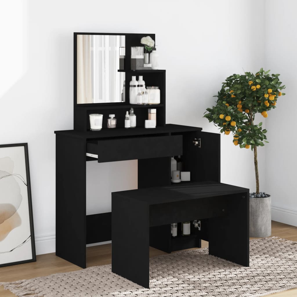 Dressing Table with Mirror 86.5x35x136 cm , Furniture -> Cabinets & Storage -> Vanity Units -> Bedroom Dressing Tables , Bedroom Dressing Tables,Cabinets & Storage -,Durable,eligant,Furniture -,Home & Garden -,Modern Design,new-305021,Vanity Units -,Woode