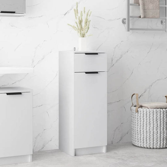 Bathroom Cabinet White 32x34x90 cm Engineered Wood