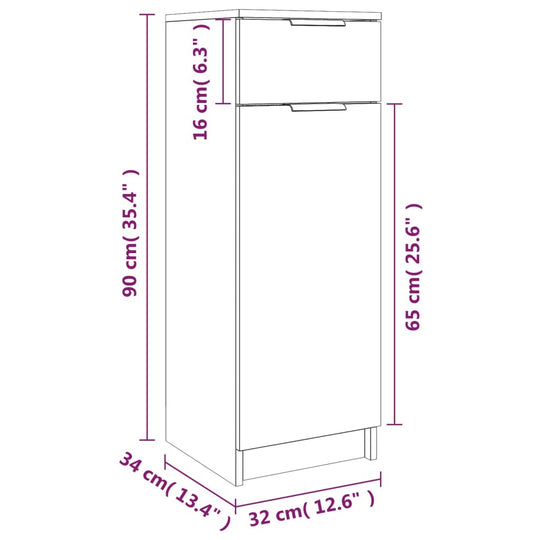 Bathroom Cabinet High Gloss 32x34x90 cm Engineered Wood , Furniture -> Cabinets & Storage -> Storage Cabinets & Lockers , Cabinets & Storage -,Durable,eligant,Furniture -,Home & Garden -,Modern Design,new-305021,Storage Cabinets & Lockers,Wooden Furniture