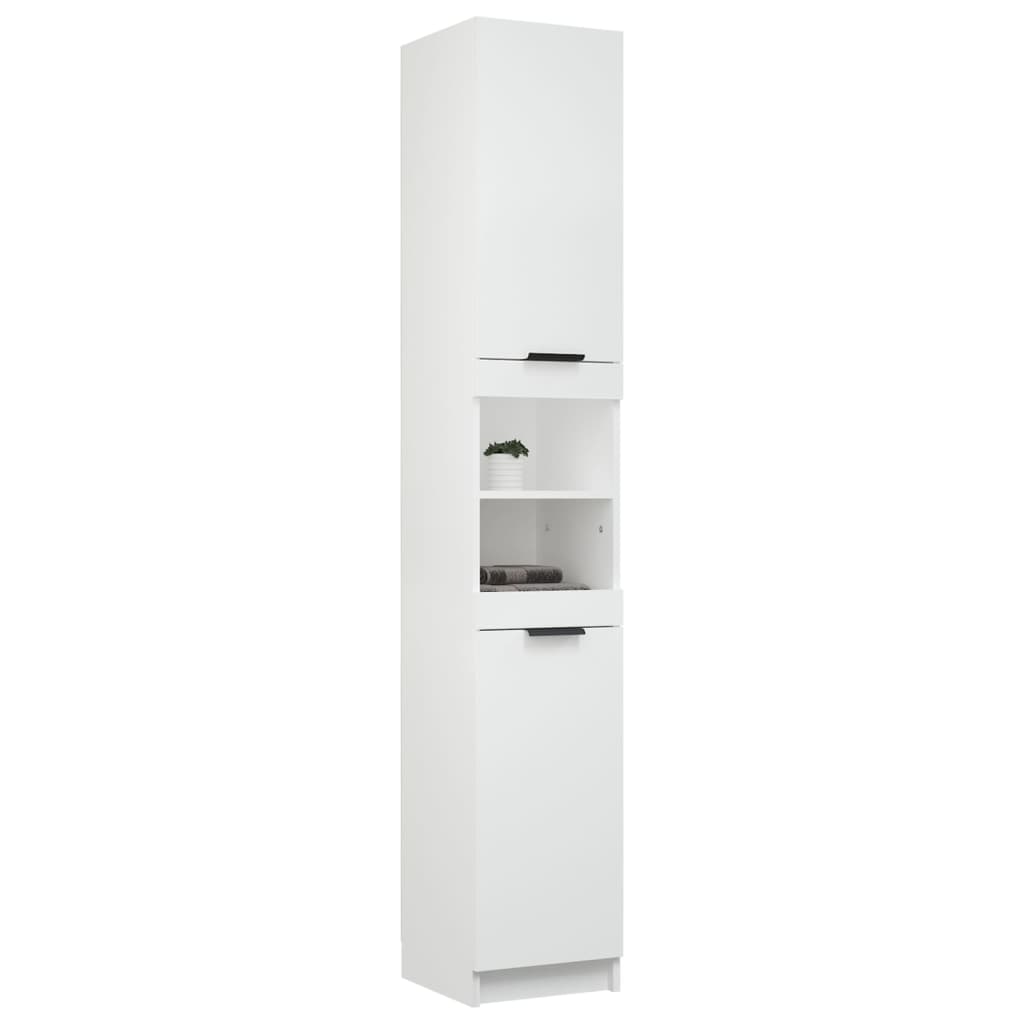 Bathroom Cabinet White 32x34x188.5 cm Engineered Wood