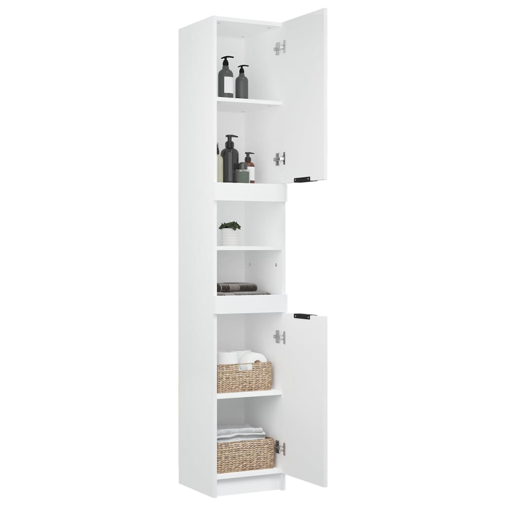 Bathroom Cabinet White 32x34x188.5 cm Engineered Wood