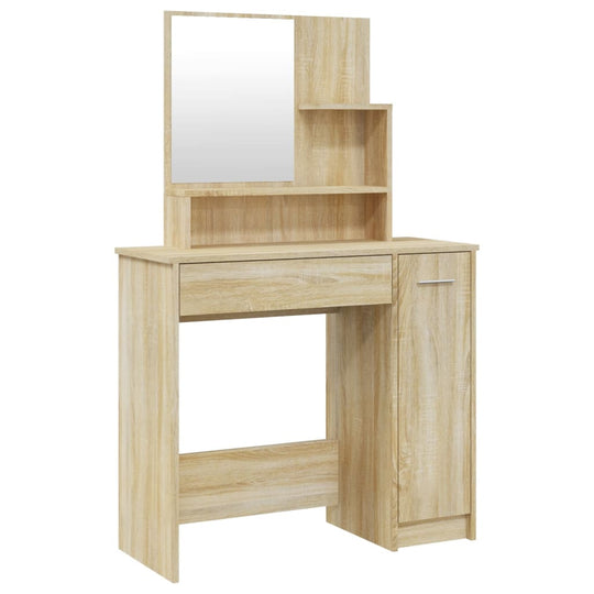 Dressing Table Set Sonoma Oak 86.5x35x136 cm