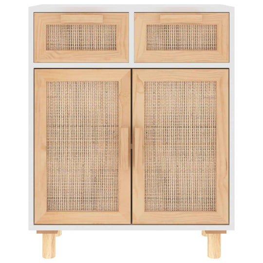 Sideboard  60x30x75 cm Solid Wood Pine and Natural Rattan