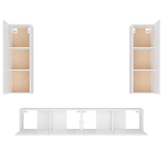 4 Piece TV Cabinet Set  Engineered Wood