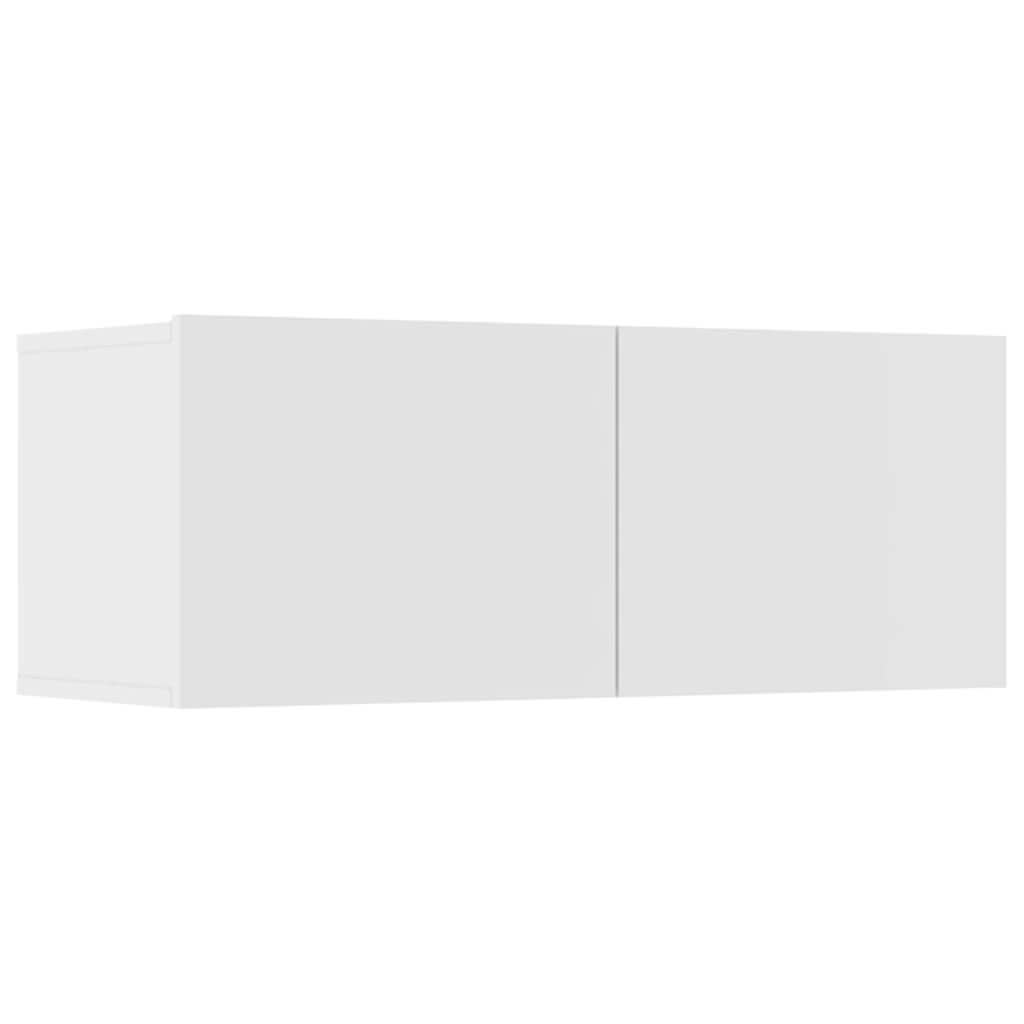 طقم خزانة تلفزيون مكون من 8 قطع من الخشب الهندسي