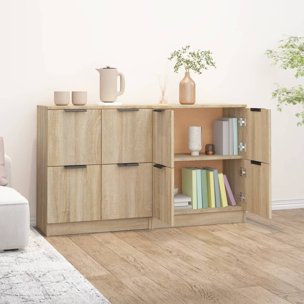 Sideboards  pcs Sonoma Oak 60x30x70 cm Engineered Wood