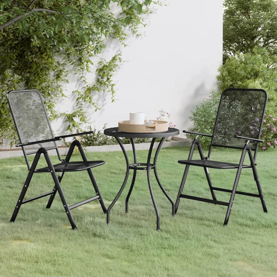 3 Piece garden dining set with foldable table and chairs for outdoor use in Dubai