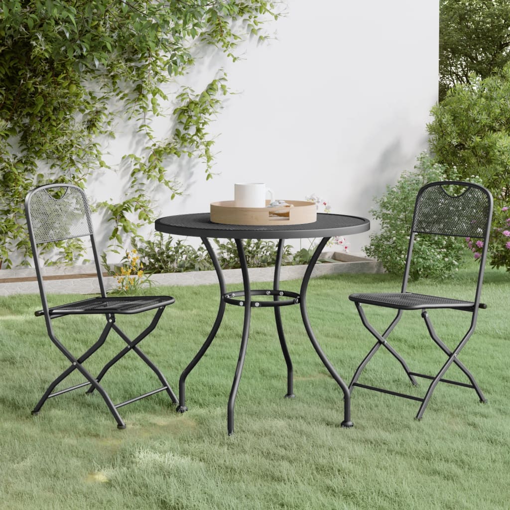 3 Piece Garden Dining Set Expanded Metal Mesh , Furniture -> Outdoor Furniture -> Outdoor Furniture Sets , black,Chairs -,Decor -,Durable,eligant,Furniture -,Home & Garden -,Home Decor,Modern Design,new-305021,Outdoor Chairs,Outdoor Furniture -,Outdoor Fu