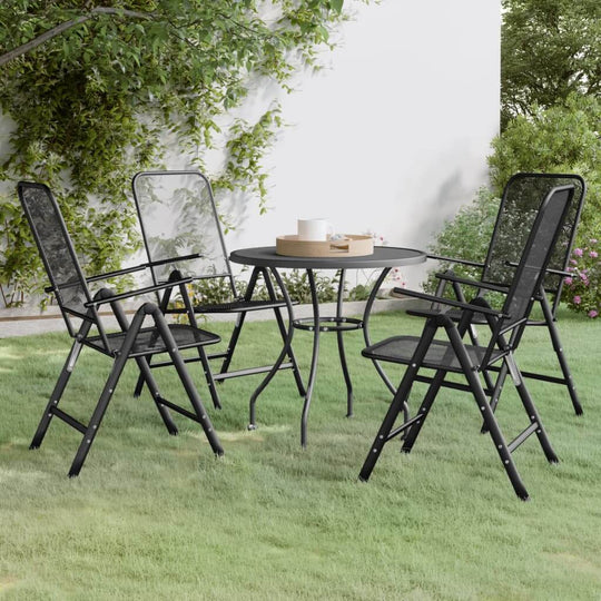 Garden Dining 5 Piece Set Expanded Metal Mesh