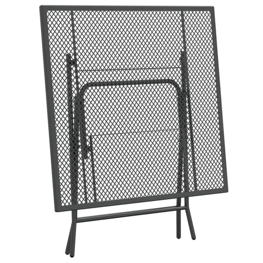 Foldable outdoor dining set with stylish metal mesh, perfect for balcony, garden, or hotel use