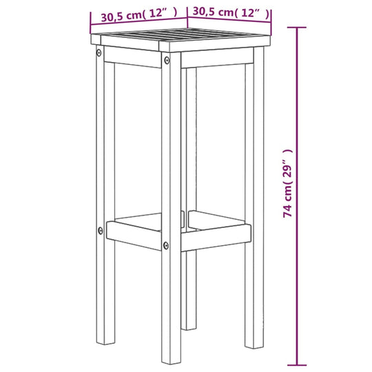 Bar Stools 6 pcs Solid Wood Acacia