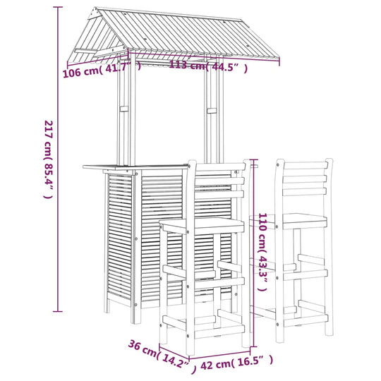3 Piece Garden Bar Set Solid Wood Acacia , Furniture -> Outdoor Furniture -> Outdoor Furniture Sets , Decor -,Durable,eligant,Furniture -,Home & Garden -,Home Decor,Modern Design,new-305021,Outdoor Furniture -,Outdoor Furniture Sets,Wooden Furniture