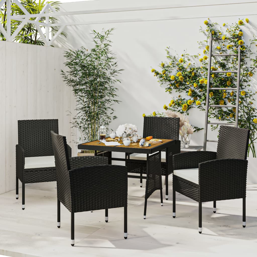 5 Piece Outdoor Dining Set Poly Rattan , Furniture -> Outdoor Furniture -> Outdoor Furniture Sets , Chairs -,Durable,eligant,Furniture -,Home & Garden -,Home Decor,Modern Design,new-305021,Outdoor Furniture -,Outdoor Furniture Sets,Outdoor Seating -,Table