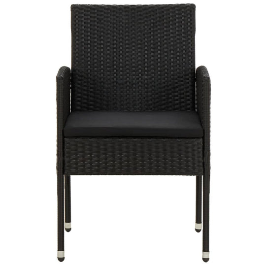 5 Piece Outdoor Dining Set Poly Rattan