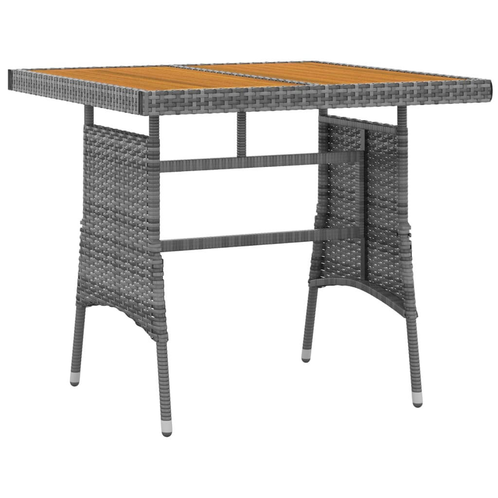 3 Piece Outdoor Dining Set Poly Rattan Grey